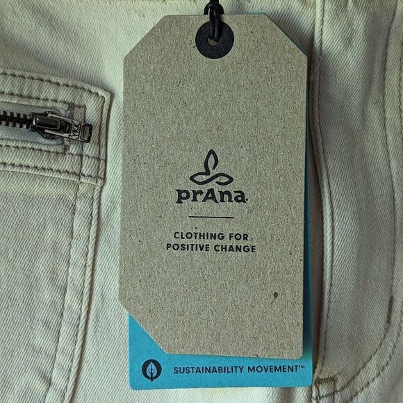 PRANA NWT Broadway Denim Stretch Skirt sz 4 in Natural - Picture 9 of 12
